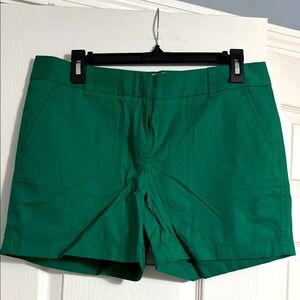 J. Crew Vibrant Green Women's 5” chino shorts